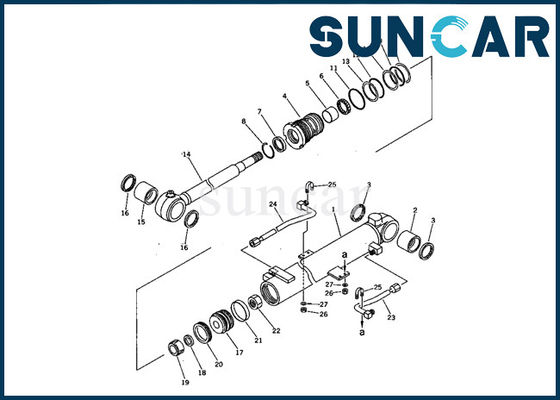 707-98-11200 Zestaw serwisowy cylindra wysięgnika Komatsu PC05-7 Zestaw uszczelek do wymiany oleju do koparki