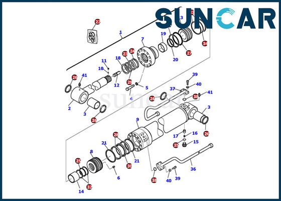 707-99-35310 Zestaw uszczelek siłownika ramienia Pasuje do zestawu uszczelek do koparki Komatsu PC110R-1 PC95R-2