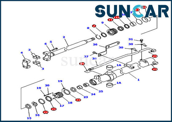 D85EX-15 D85PX-15 Spychacz 707-99-36140 Komatsu Blade Lift Zestaw uszczelniający Zestawy naprawcze cylindrów