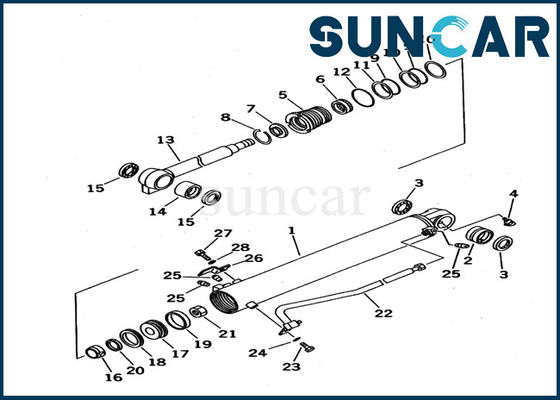 Hydrauliczne uszczelki Komatsu 707-98-13020 PC12UU-2 Zestaw uszczelek cylindra łyżki koparki
