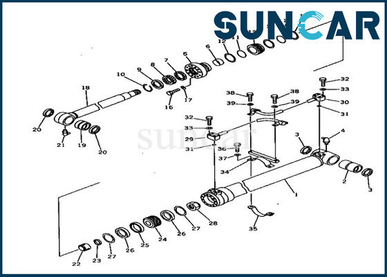 707-98-43530 Zestaw uszczelek cylindra zrzutowego Pasuje do zestawu uszczelniającego do koparki Komatsu CD110R-1 PC128UU-2