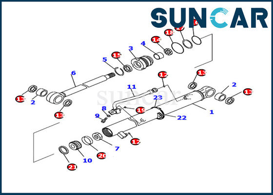 707-98-04720 Zestaw uszczelek siłownika ramienia Komatsu pasuje do części wewnętrznych cylindra hydraulicznego koparki PC14R-3