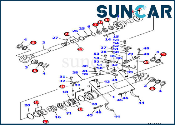 707-99-85340 Zestaw uszczelniający siłownik ramienia Zestawy serwisowe koparki do modelu Komatsu PC1800-6