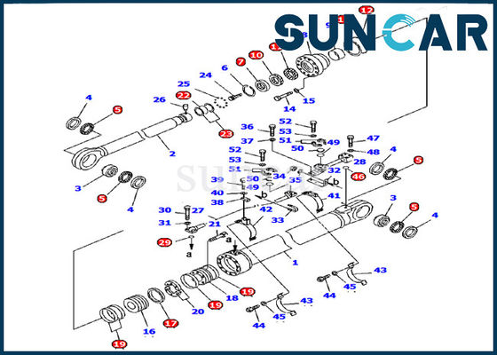 707-99-85280 Zestaw uszczelniający siłownik ramienia Hydrauliczny zestaw serwisowy do modelu koparki Komatsu PC1600-1