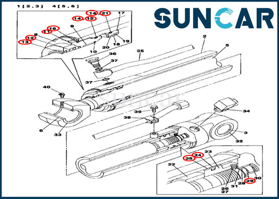 Koparka gąsienicowa LZ00469 Zestaw naprawczy standardowego ramienia pasuje do obudowy CX75SR CX80 Cylinder Assy