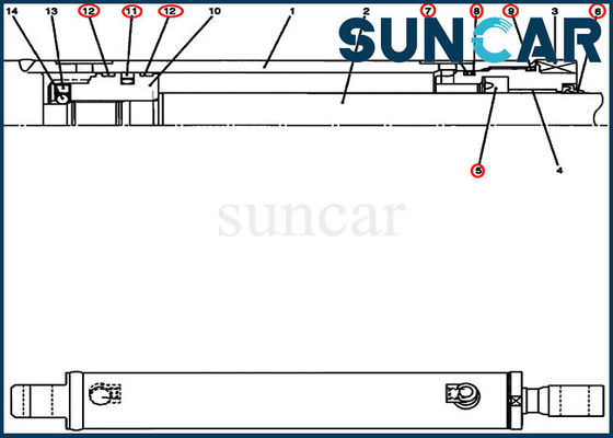 PU01V00030R100 Zestawy naprawcze cylindrów gąsienicowych CASE CX17B Zestaw uszczelek hydraulicznych do koparek