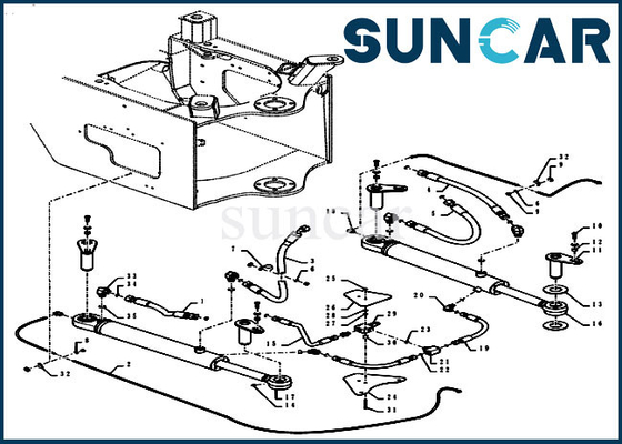 Zestaw naprawczy siłownika hydraulicznego układu kierowniczego pasuje do ładowarki 84404910 1021G 1021F Case