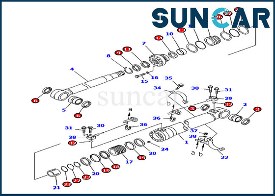 707-99-47790 7079947790 Zestaw serwisowy wysięgnika Wersja zagraniczna PC220-7 PC200LC-7 Zestaw uszczelek cylindra Komatsu