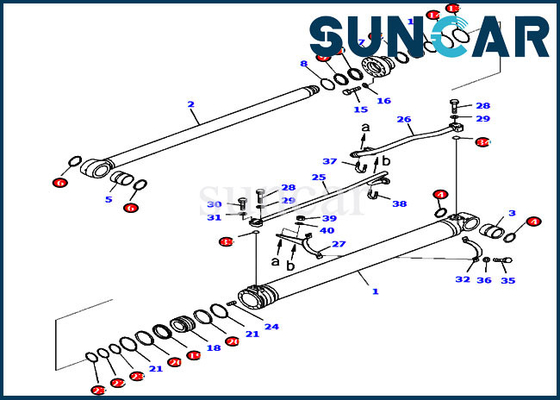 721-98-02310 Zestaw naprawczy uszczelki wysięgnika ISO9001 PC210LCI-11 PC238USLC-11 Zestawy cylindrów Komatsu