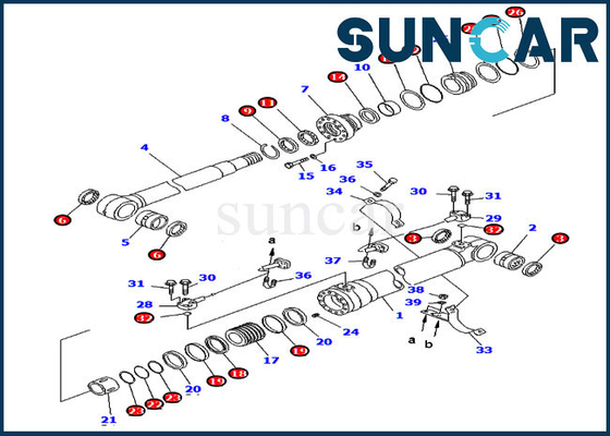 707-99-58310 Zestaw uszczelniający podnośnika wysięgnika PC220-6 PC250-6 7079958310 Zestawy naprawcze siłownika hydraulicznego Komatsu