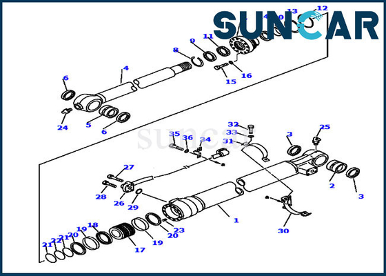 707-98-47670 Zestaw naprawczy uszczelnienia Pasuje do PC220LC-6LE PC250LC-6LE Łyżka siłownika hydraulicznego Komatsu