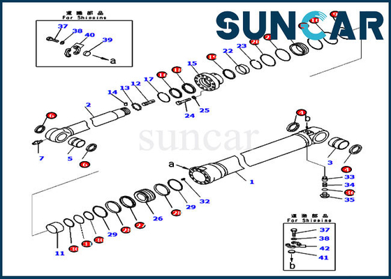 721-98-00420 Zestaw serwisowy ramienia Zestaw uszczelek cylindra do PC290LC-11 PC290LC-8 Części wewnętrzne Komatsu