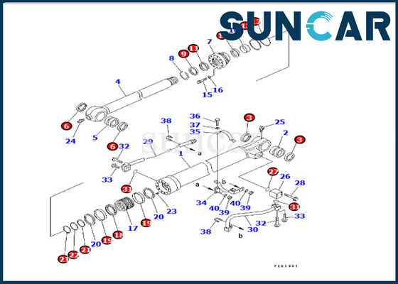 707-98-45260 Zestaw uszczelek cylindra łyżki 7079845260 Zestaw uszczelek naprawczych Pasuje do PC228UU-1 Komatsu