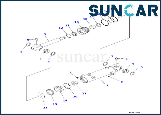 707-98-11450 7079811450 Zestaw naprawczy cylindra ostrza Komatsu do PC22MR-3 PC20MR-3