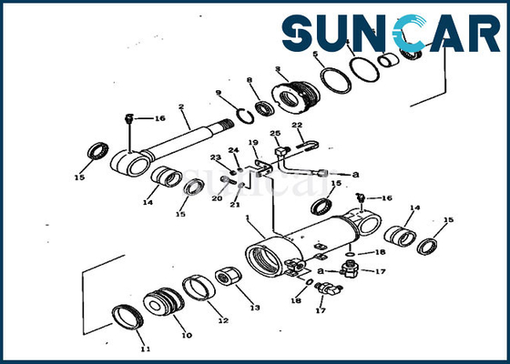 Zestaw serwisowy ostrza Komatsu do zestawu naprawczego uszczelki cylindra 20S-63-96101 PC20-3 PC30-1 PC30-3