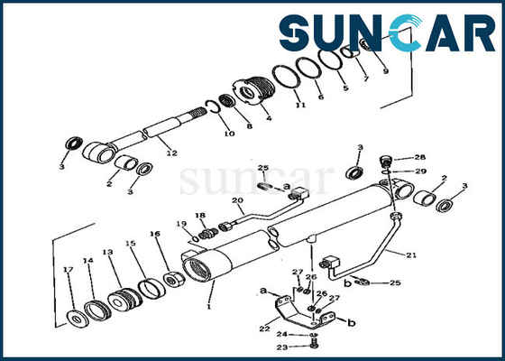 20S-63-56101 Zestaw naprawczy cylindra wysięgnika ISO9001 PC30-1 Zestaw uszczelnienia hydraulicznego Komatsu