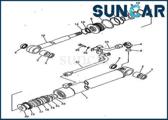 Zestaw uszczelek obrotu Zestaw serwisowy pasuje do 20S-63-86102 20S6386102 PC20-3 PC30-1 Zespół cylindra Komatsu