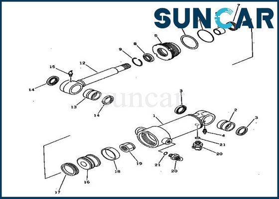 Zestaw uszczelniający ostrza 20S-63-96300 20S6396300 Zestawy naprawcze cylindrów do PC20-5 PC30-5 PC40-5 Komatsu