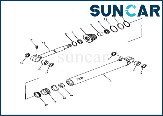 707-98-24510 7079824510 Zestaw uszczelek cylindra wychylenia wysięgnika Komatsu do PC25-1 PC25R-1 PC30-7