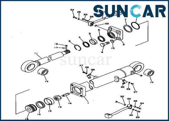 Zestaw uszczelek ramienia Siłownik hydrauliczny 207-63-66100 2076366100 Do koparki PC300-1 PC300LC-2 Komatsu