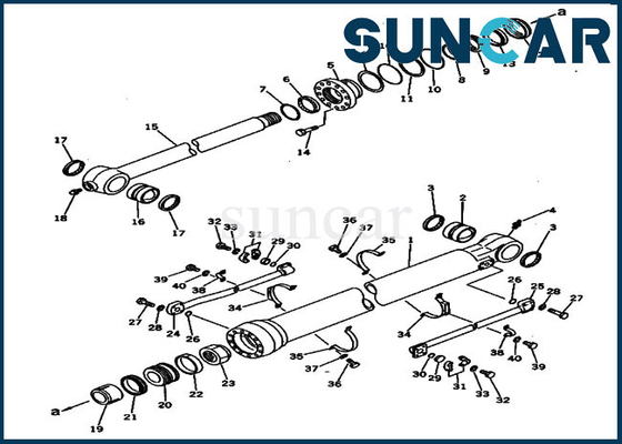 207-63-72100 2076372100 Zestaw uszczelek kubełkowych Zestaw serwisowy do PC300-3 PC300LC-3 Cylinder Assy Komatsu