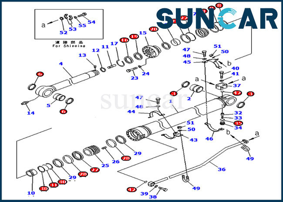 Części do koparek 707-99-67095 Zestaw serwisowy siłownika ramienia do zestawu uszczelek zamiennych PC300-7 Komatsu