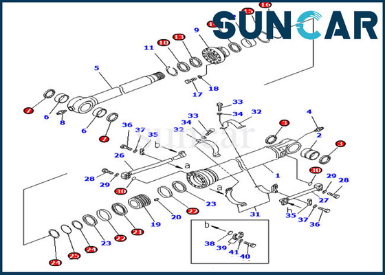 707-99-58095 7079958095 Zestaw uszczelek cylindra łyżki do części serwisowych ciężkiego sprzętu Komatsu PC300-7