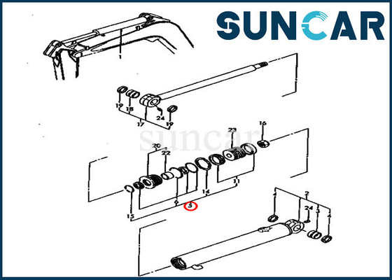 YM172141-99380 YM17214199380 Zestaw serwisowy siłownika ramienia Zestaw uszczelek do modelu KOMATSU PC30FR-1