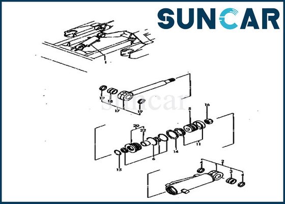 Zestaw uszczelek do naprawy ostrza do YM172142-72571 YM17214272571 Cylinder Assy PC30FR-1 Komatsu