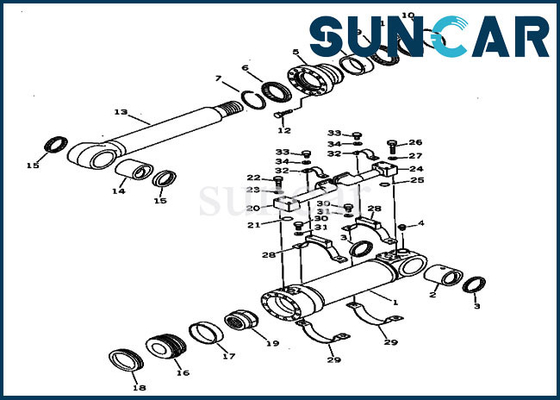 Zestaw uszczelek cylindra dolnego do koparki 208-63-94100 PC400LC-3 PC400-3 Komatsu