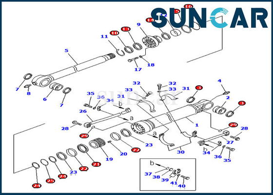 Zestaw naprawczy uszczelki łyżki koparki 707-99-67310 PC400-6 PC450-6 Zestawy cylindrów Komatsu 7079967310