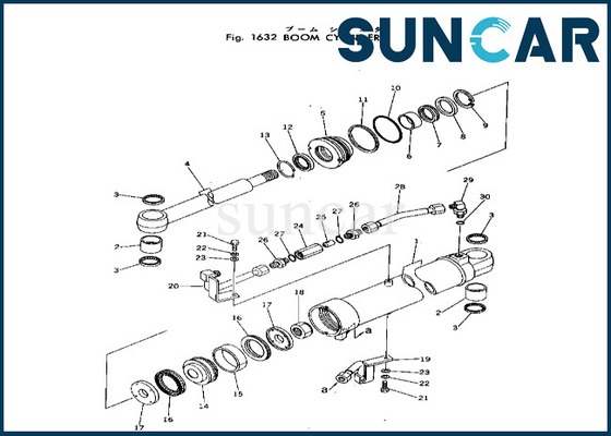 Zestaw uszczelek cylindra wysięgnika 20T-63-56103 20T6356103 Komatsu pasuje do zestawu uszczelniającego cylindra wysięgnika PC40-2