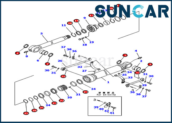 707-99-66260 Zestaw serwisowy łyżki pasuje do zestawu PC400-7 PC400LC-7 Cylinder Komatsu Hydraulic Oil Seal Kit