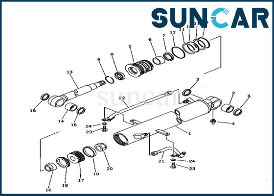 Zestaw uszczelek cylindra wysięgnika 20T6302050 20T-63-02050 Pasuje do PC40-6 Zestaw naprawczy uszczelki cylindra wysięgnika Komatsu