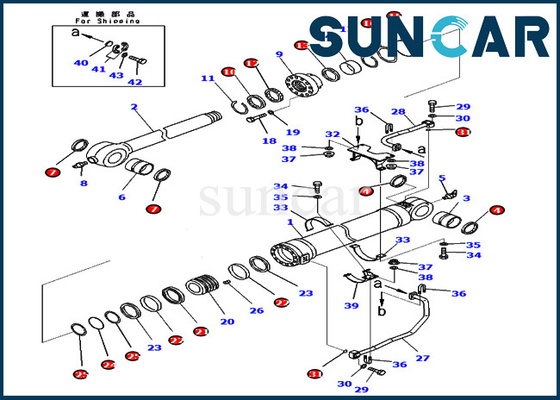 707-99-75910 Zestaw uszczelek łyżki do siłownika hydraulicznego Komatsu PC450-8 PC550LC-8 PC400LC-8 Części serwisowe