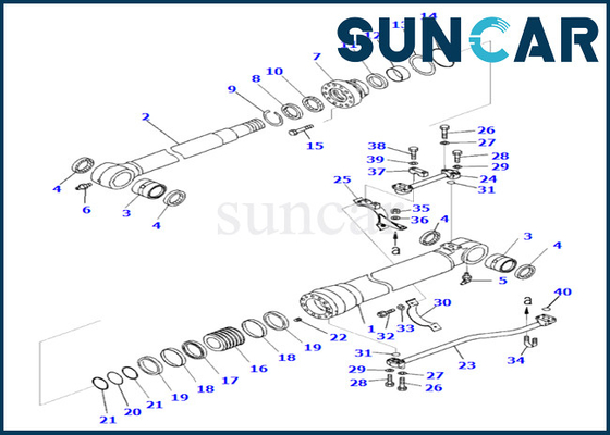 Zdejmowany zestaw uszczelek cylindra Zdejmowany zestaw naprawczy cylindra 7079937090 707-99-37090 Pasuje do PC490LC-10 PC490LC-11 Komatsu