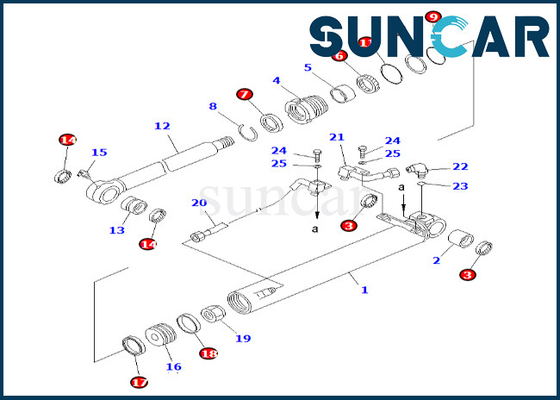 707-98-26120 7079826120 Zestaw uszczelek cylindra łyżki Pasuje do PC50UG-2 Zestaw naprawczy cylindra łyżki Komatsu