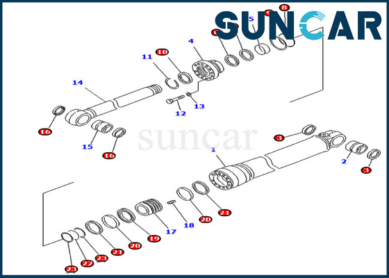 707-99-68500 7079968500 Zestawy serwisowe Cylinder offsetowy pasuje do zestawu uszczelek do modelu Komatsu PC400LC-6Z