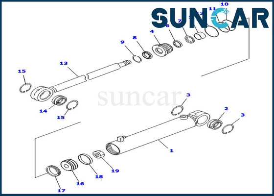 Zestaw uszczelniający 707-99-26940 7079926940 Zestaw naprawczy uszczelki cylindra chwytacza rur do KOMATSU PC400LC-6Z