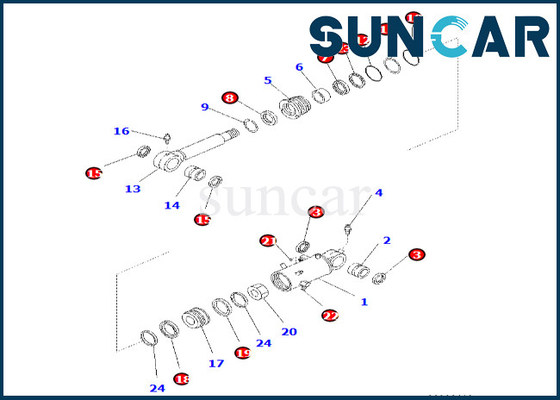 707-99-42551 7079942551 Zestaw uszczelek cylindra kubełkowego Pasuje do zestawu serwisowego cylindra kubełkowego PC60-8 Komatsu