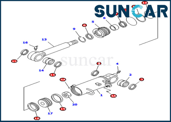 707-98-32540 7079832540 Zestaw uszczelek do naprawy cylindra ostrza do części wewnętrznych PC40MR-1 PC45MR-1 Komatsu