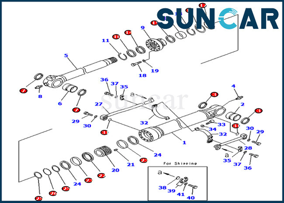 707-99-59760 7079959760 Zestaw uszczelniający wiadro z cylindrem do części wewnętrznych Komatsu PC450-8 PC450LC-8 PC490LC-10