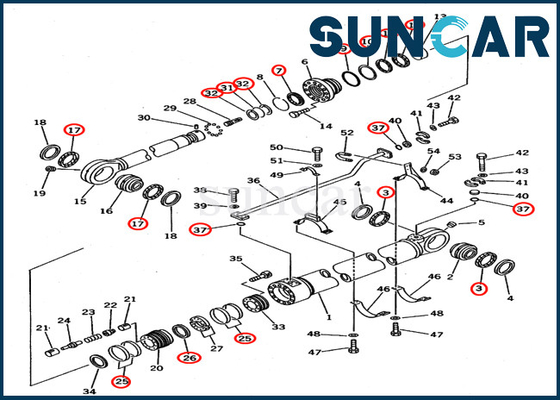 707-99-78640 7079978640 Zestaw uszczelek naprawczych Siłownik hydrauliczny Pasuje do sprzętu PC650-3 PC650-5 Komatsu
